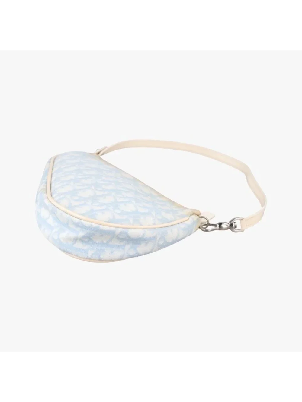Dior Saddle Blue Canvas Leather Shoulder Bag